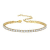 Anklet Zircon Gold Plated Geometric Female Jewelry