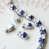 Antique Blue And White Porcelain Beads Handmade Earrings Accessories