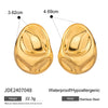 Antique Exaggerated Stainless Steel Earrings With Geometric Style And Electroplating Treatment For Women