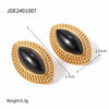 Antique Exaggerated Stainless Steel Earrings With Geometric Style And Electroplating Treatment For Women