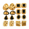 Antique Exaggerated Stainless Steel Earrings With Geometric Style And Electroplating Treatment For Women