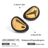 Antique Exaggerated Stainless Steel Earrings With Geometric Style And Electroplating Treatment For Women