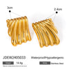 Antique Exaggerated Stainless Steel Earrings With Geometric Style And Electroplating Treatment For Women