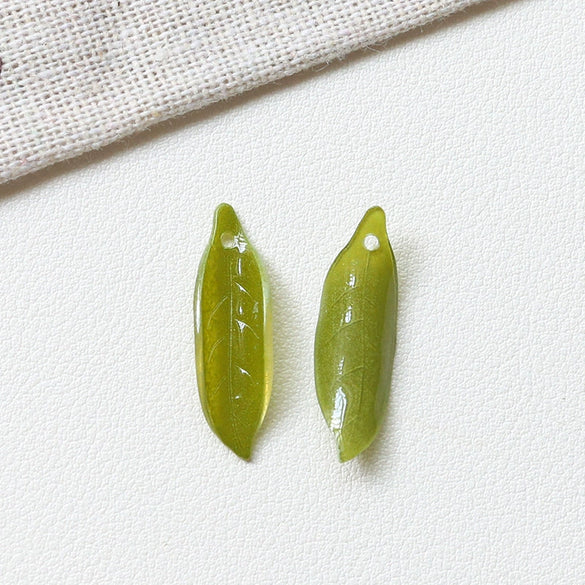 Antique Natural Style Leaf Pattern Epoxy Heat Shrinkable Pendant Jewelry Hairpin Accessories