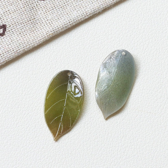 Antique Natural Style Leaf Pattern Epoxy Heat Shrinkable Pendant Jewelry Hairpin Accessories