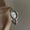Antique Oval Mini Bathtub Golden Women's Quartz Wristwatch With Stainless Steel Buckle And Metal Case In Medieval Style