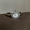 Antique Oval Mini Bathtub Golden Women's Quartz Wristwatch With Stainless Steel Buckle And Metal Case In Medieval Style