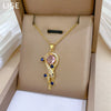 Antique Snake Full Diamond Cartoon Animal Zodiac Necklace Unisex Stainless Steel Copper