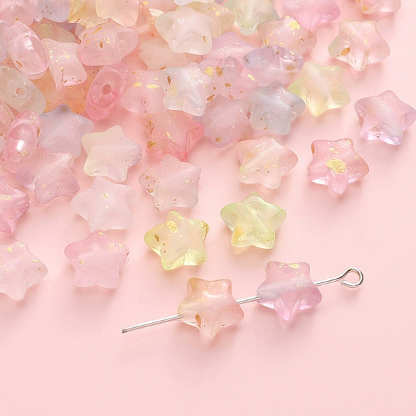 Antique Style Acrylic Fivepointed Star Handmade Loose Beads For Bracelet And Necklace