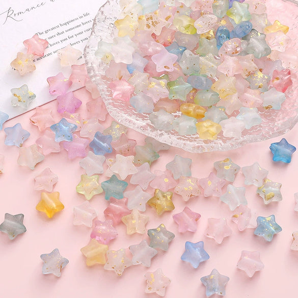 Antique Style Acrylic Fivepointed Star Handmade Loose Beads For Bracelet And Necklace