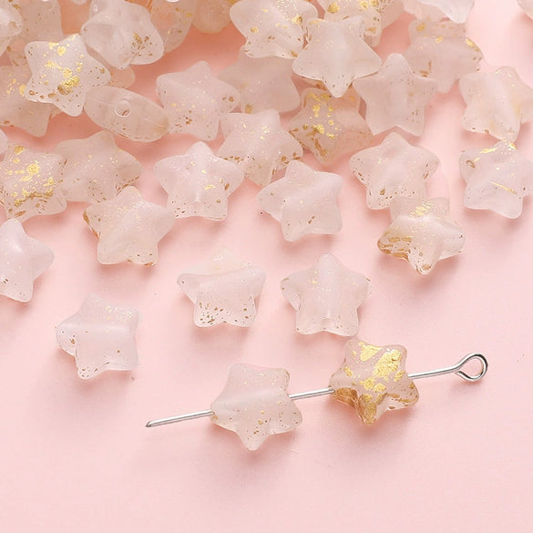 Antique Style Acrylic Fivepointed Star Handmade Loose Beads For Bracelet And Necklace