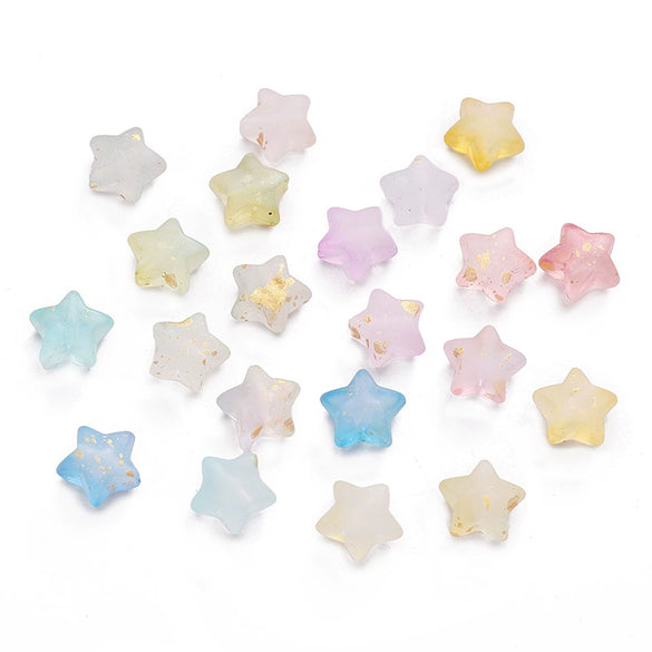 Antique Style Acrylic Fivepointed Star Handmade Loose Beads For Bracelet And Necklace
