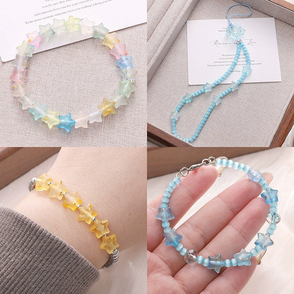 Antique Style Acrylic Fivepointed Star Handmade Loose Beads For Bracelet And Necklace