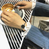 Antique Style Gold Women's Watch With Round Dial Alloy Case And Strap Stainless Steel Clasp