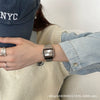 Antique Style Metal Square Women's Secondhand Small Fragrant Steel Band Watch