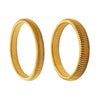Antique Style Wide And Narrow Elastic Female Bracelet In Titanium Steel With 18K Gold Plated Electroplating