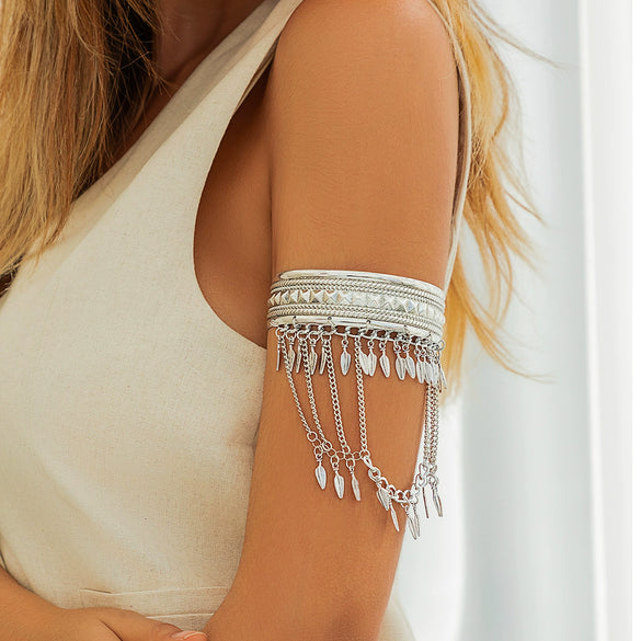 Arm Chain Jewelry Metal Iron Aluminum Chain Alloy Tassel Retro Western Cowboy Style Electroplating