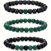 Aromatherapy Bracelet Set Volcanic Stone Agate Geometric Handmade Unisex