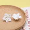 Artificial Ceramic Flower Perforated Beaded Handmade Earrings Hairpin Phone Case Accessories