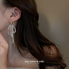 Artificial Crystal Bow Tassel Earrings For Women Pure Handmade