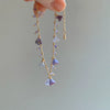 Artificial Crystal Flower Necklace For Women Acrylic Pendant Metal Chain