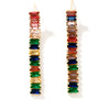 Artificial Crystal Tassel Earrings Copper Glass Highend Geometric Style For Women