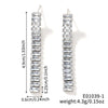 Artificial Crystal Tassel Earrings Copper Glass Highend Geometric Style For Women