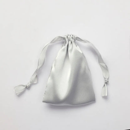 Simple Daily Imitation Silk Drawstring Cosmetic Storage Bag