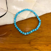 Artificial Turquoise Beaded Elastic Handmade Bracelet For Women With Geometric Shape In Retro Style From Mixed Materials