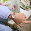 Artistic Alloy Metal Chain Watch For Female Middle School Students Round Dial Retro Style