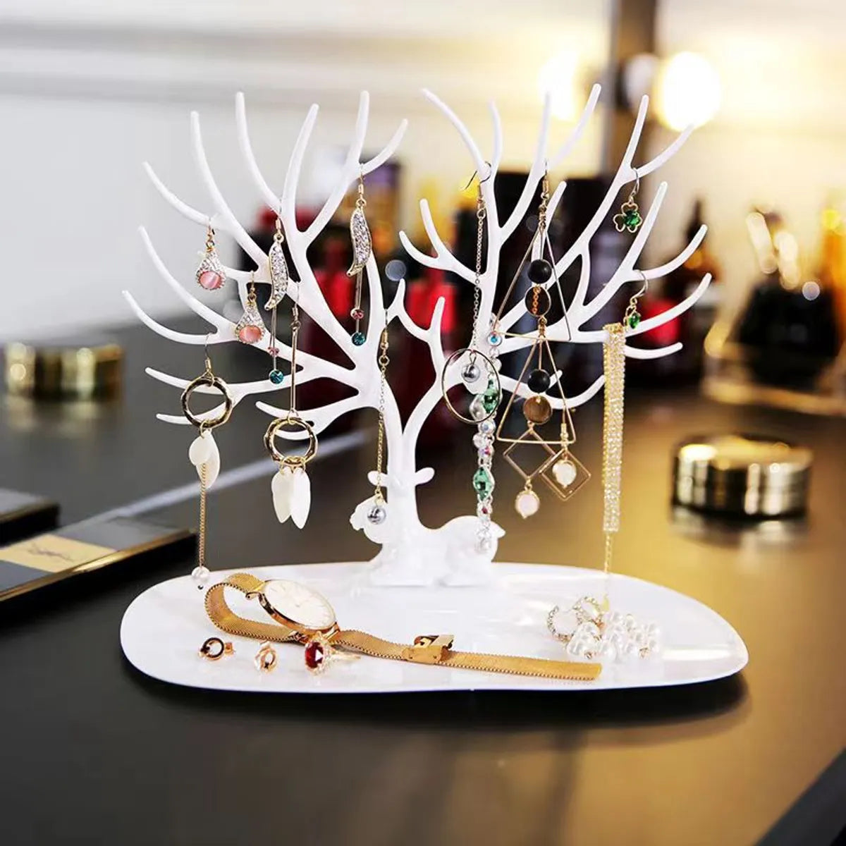 Artistic Animal Tree Plastic Jewelry Rack