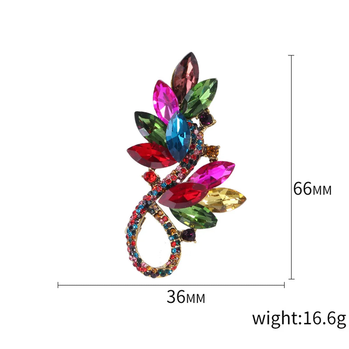 Artistic Flower Alloy Inlay Rhinestones Women'S Brooches