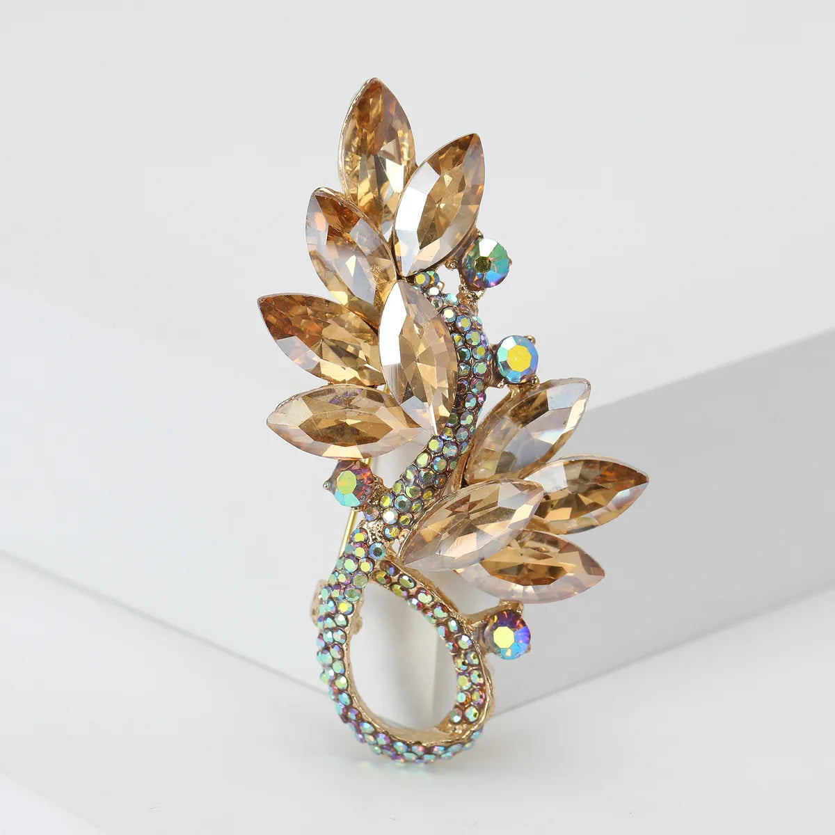 Artistic Flower Alloy Inlay Rhinestones Women'S Brooches