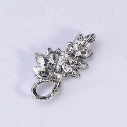 Artistic Flower Alloy Inlay Rhinestones Women'S Brooches