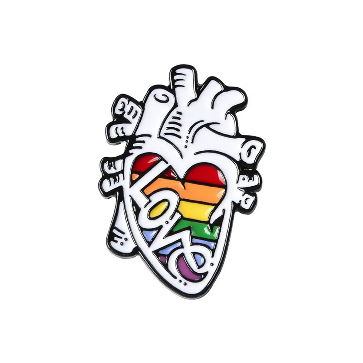 Artistic Geometric Heart Alloy Plating Unisex Brooches