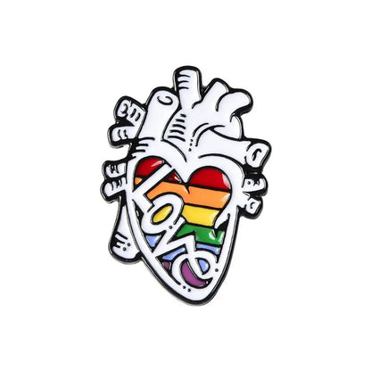 Artistic Geometric Heart Alloy Plating Unisex Brooches