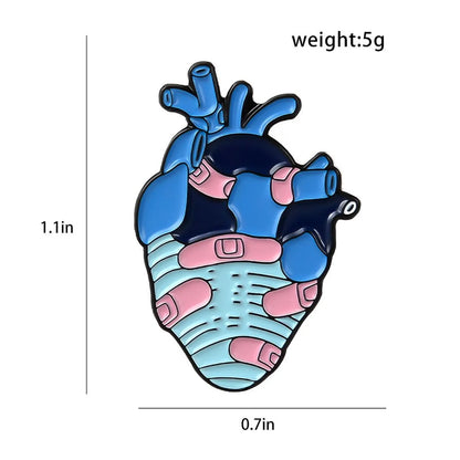 Artistic Geometric Heart Alloy Plating Unisex Brooches