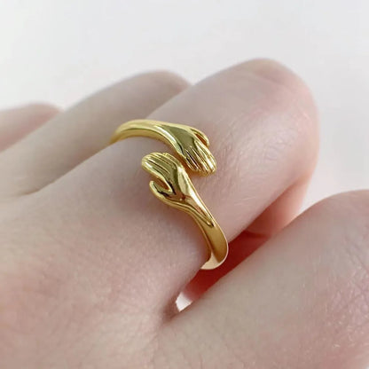 Artistic Hand Alloy Women'S Open Rings