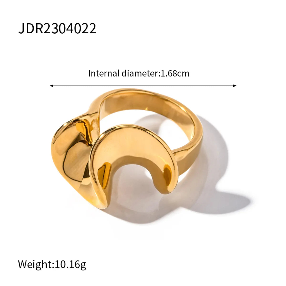 Wholesale Jewelry Artistic Irregular 304 Stainless Steel Plating Rings