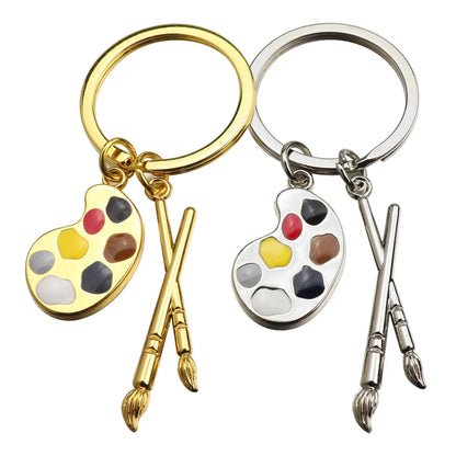 Artistic Oil Painting Metal Unisex Bag Pendant Keychain