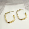 Artistic Retro Geometric Stainless Steel Square Twisted Electroplated Earrings