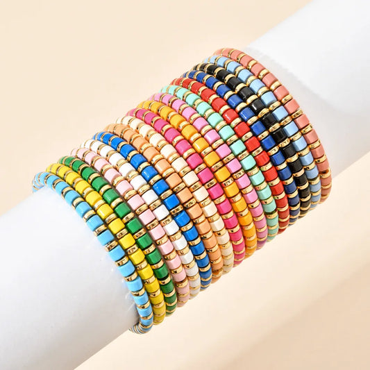 Artistic Round Alloy Enamel Stoving Varnish Women'S Bracelets