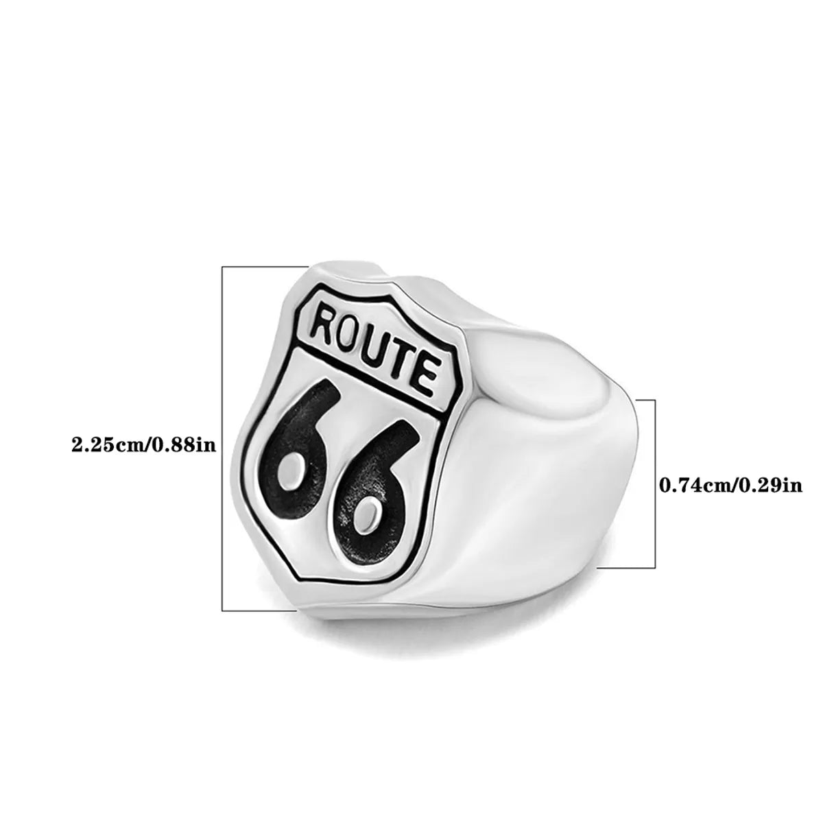 Artistic Solid Color 304 Stainless Steel Men'S Rings