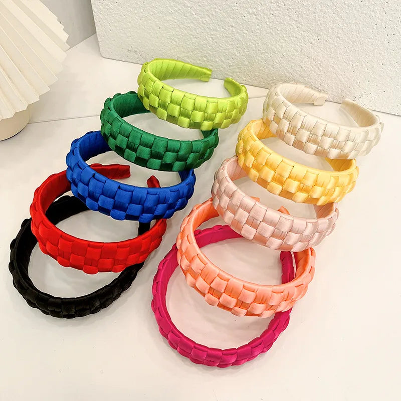 Artistic Solid Color Lingge Cloth Hair Band