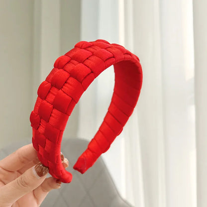 Artistic Solid Color Lingge Cloth Hair Band