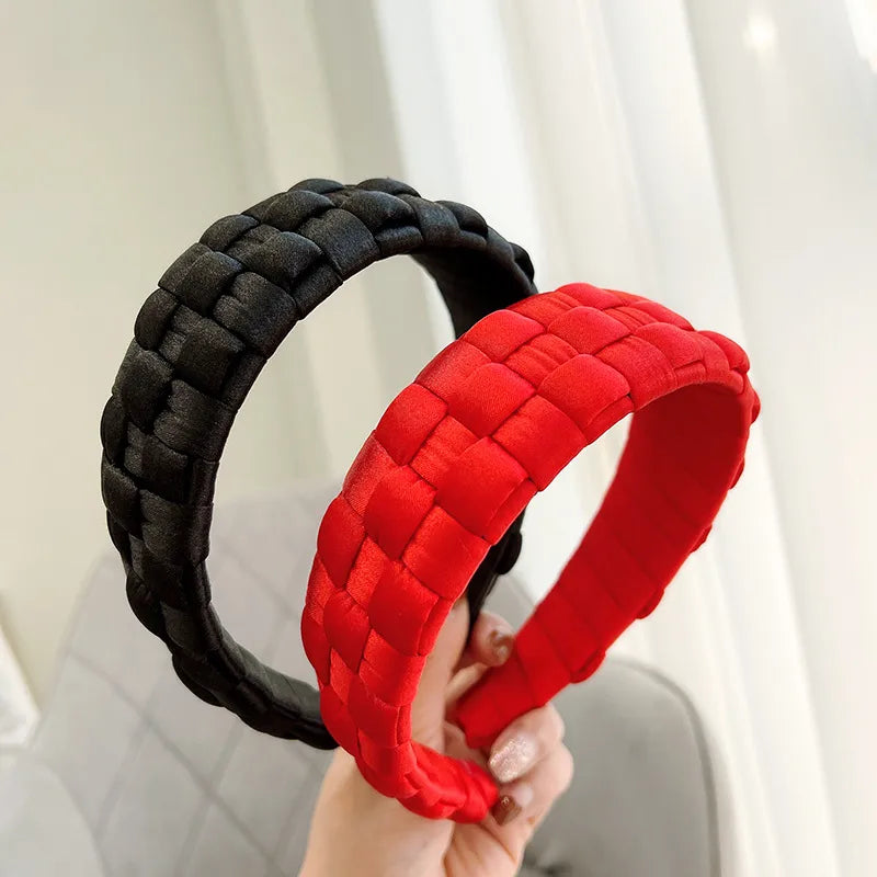 Artistic Solid Color Lingge Cloth Hair Band