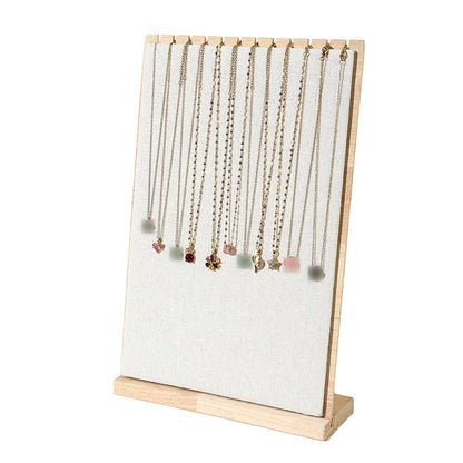 Artistic Solid Color Solid Wood Jewelry Rack