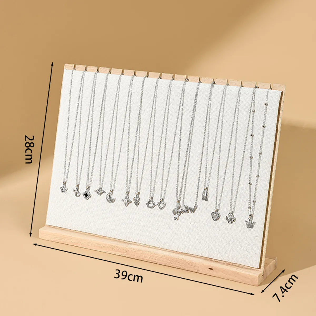 Artistic Solid Color Solid Wood Jewelry Rack