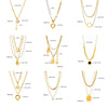 Asymmetric Chain Love Pearl Pendant Stainless Steel And Titanium Steel Multi Layer Stacked Necklace With Electroplating For Women