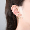 Asymmetric Copper Antler Earrings With Zircon Accents Animal Zodiac Inspired Fashion Jewelry For Women Wholesale